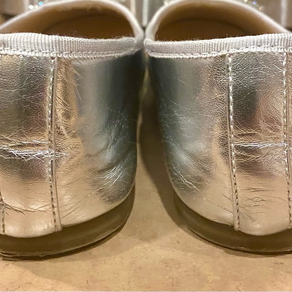 Metallic Silver Loafers - Picture 5 of 8